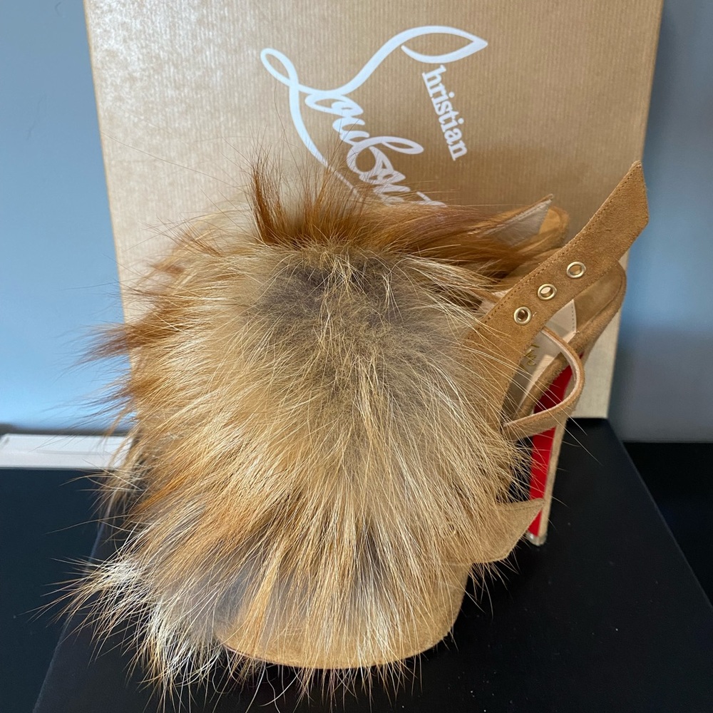 Christian Louboutin Fox fur heels
